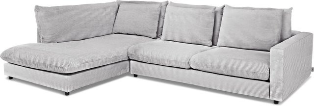 Polsterecke Sansibar Dagebüll in Grau mit Cord-Stoff, L-Form, B/T/H: 321 x 228 x 84 cm - Bild 1