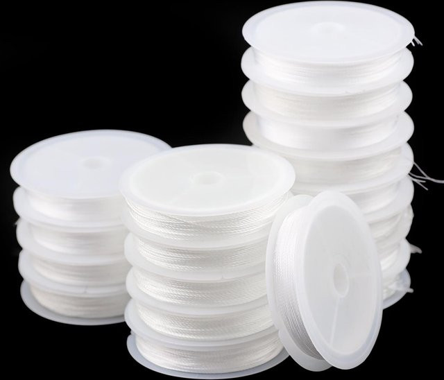 JHNBY Polyester-Perlenfaden, 0,2 mm-1 mm, mit kleiner Spule - Bild 1