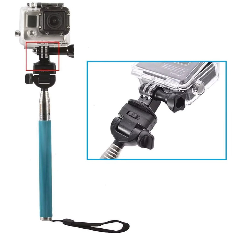 6er Set Stativ Halter Fall Mount Adapter für GoPro Hero 12 11 10 9 8 7 6 5 4 MAX Session und Action Cameras in Schwarz - Bild 4