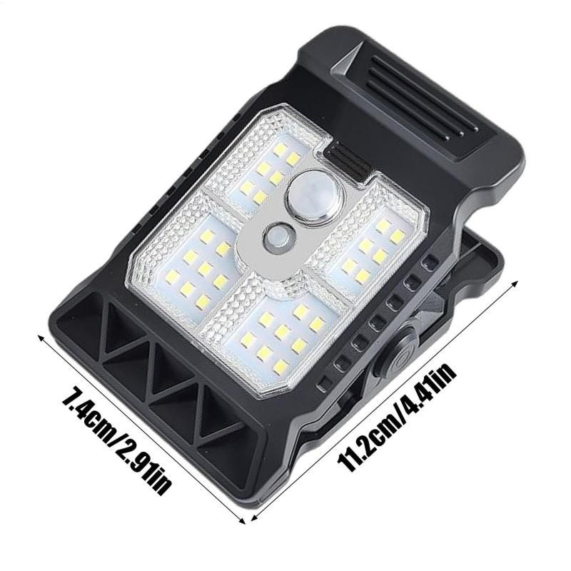 4er-Pack YJMP Super Lighting Solar-Klemme mit Bewegungsmelder, Wasserdichte LED Campinglampe mit 3 Beleuchtungsmodi in Schwarz - Bild 2