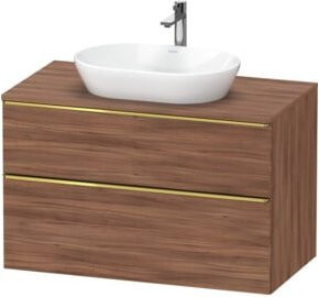 Duravit Waschtischunterschrank D-Neo in Braun, Wandmontage, mit Schubladen und Türen, B/T/H: 100 x 55 x 66,4 cm - Bild 1