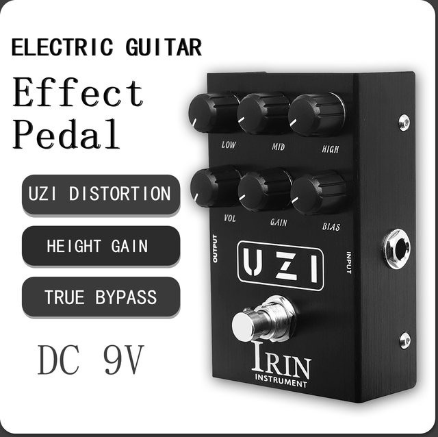 Irin an-35 uzi E-Gitarren-Effektpedal mit britischer und amerikanischer Verzerrung in Schwarz - Bild 1