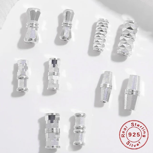 LICHENG Verschluss, 925 Sterling Silber, säulenförmig, für Halskette - Bild 1