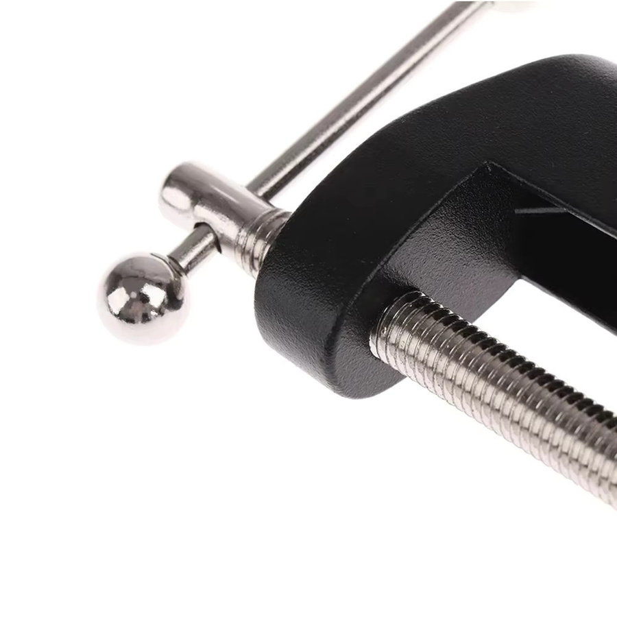 MovingMic C-förmige Tischmontageklemme für Mikrofon-Aufhängungsarme in Schwarz mit verstellbarer Schraube - Bild 4
