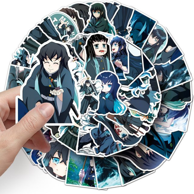 Bandai Demon Slayer Anime Graffiti-Aufkleber, 50 Stück, Tokitou Muichirou Cartoon-Sticker - Bild 1