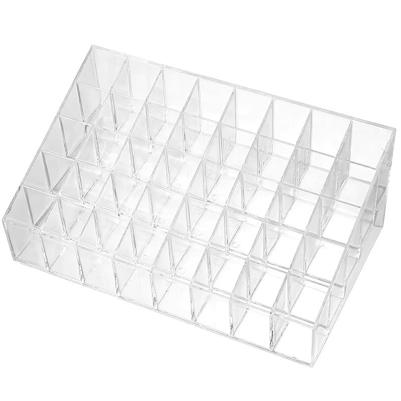 Transparente Lippenstift-Aufbewahrungsbox aus Acryl mit 24 Fächern als Make-up-Organizer und Kosmetik-Displayhalter für deinen Schminktisch - Bild 2