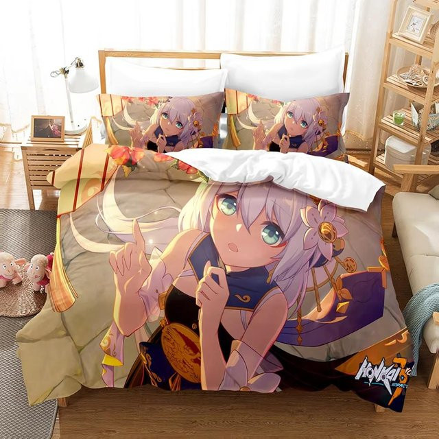 Honkai Impact 3rd Bettwäsche-Set mit Kissenbezug, Anime Heimtextilien, B/H: 135 x 200 cm - Bild 1
