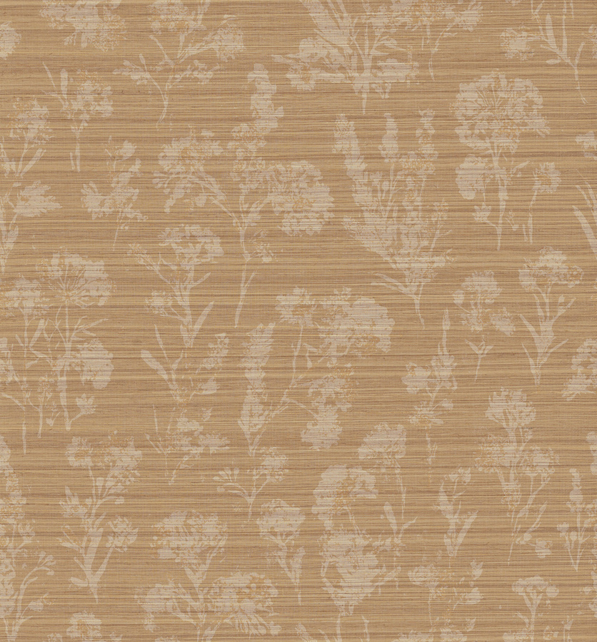 Omexco Tapete Haze VIR8001 in Beige und Braun mit floralem Botanical-Design aus Vlies - Bild 1