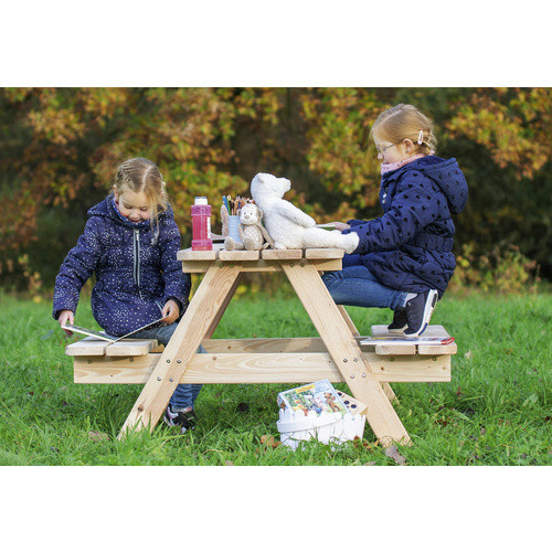 Pinolino Kindersitzgarnitur Nicki Maxi für 6 Personen aus Nadelholz, natur/beige, B/H/L: 119 x 65 x 118 cm - Bild 2