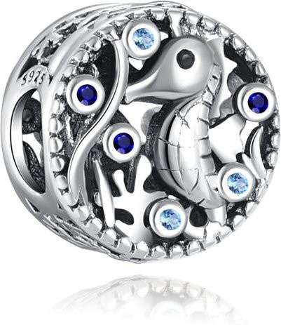 Anhänger 925 Sterlingsilber, Muschel, Bikini, Dampfschiff, Fisch, Perle, Charm, Damen, grau - Bild 1