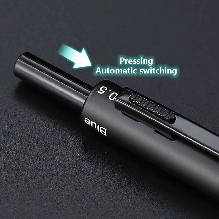 Multifunktions-Metallstift 4-in-1 mit Schwerkraftsensor und 0,5 mm Druckbleistift für Schüler und Studenten - Bild 5