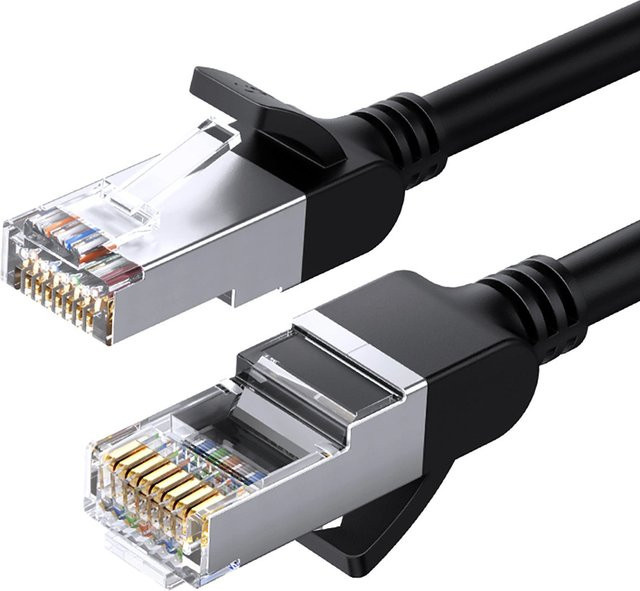UGREEN Ethernet LAN Netzwerkkabel Kat6 UTP mit RJ45, Schwarz, 2m - Bild 1