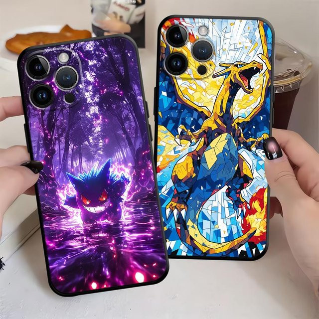 Funda Handyhülle mit Anime Pokemon Gengar Design für Apple iPhone Modelle in Multicolour - Bild 1