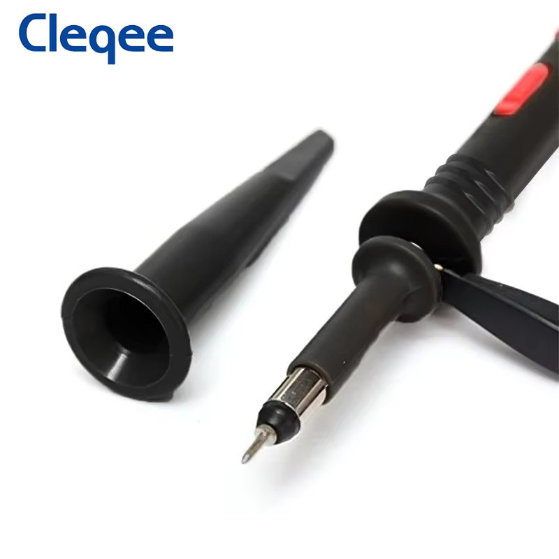 Cleqee P2200 Oszilloskop-Tastkopf Set 2 Stück, 200 MHz, 10:1 Sonde mit BNC-Messleitungsklemmen, Schwarz - Bild 2