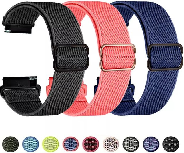 Uhrenarmband Nylon, Schwarz, 20 mm, 22 mm - Bild 1
