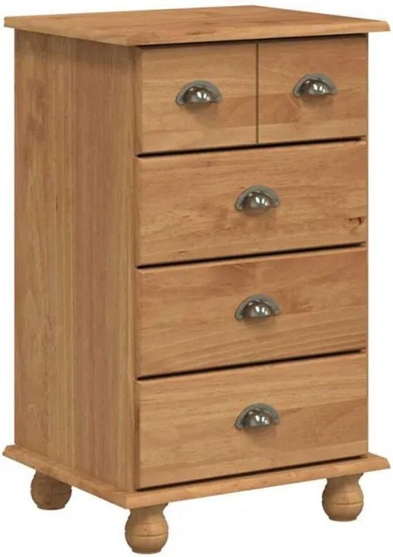 Vidaxl Wäschekommode aus Massivholz Kiefer in Braun, Landhausstil und Modern, B/T/H: 45.8 x 40 x 79 cm - Bild 1