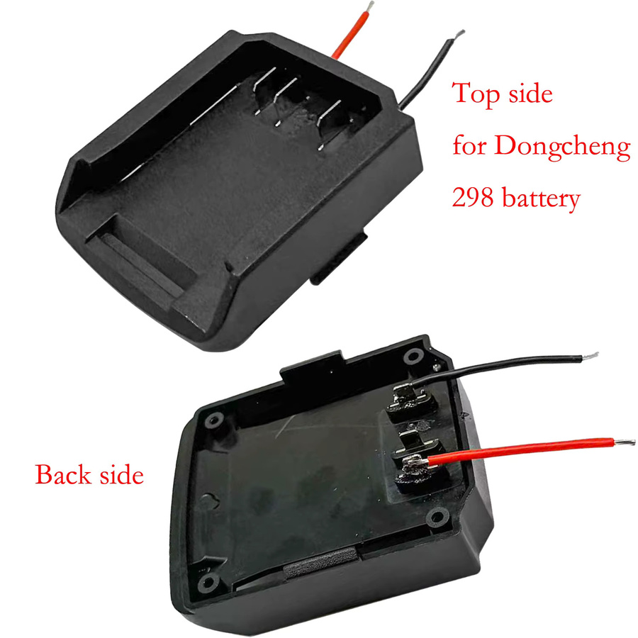 Dongcheng Batterie Adapter Konverter für 298er Akkus in Schwarz mit hohem Stromwiderstand für Auto Start Boost, B/B/T: 92 x 60 mm - Bild 3