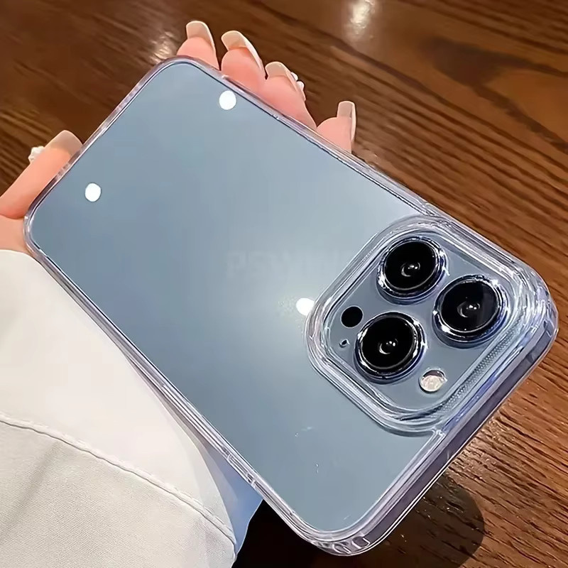Stoßfeste transparente Handyhülle von EIENACOCO für iPhone 18 17 Air 16 15 14 Plus 13 12 11 Pro Max mit HD-klarer Acryl-Rückseite - Bild 2