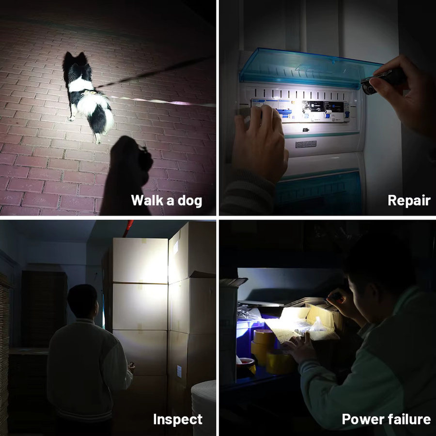 Sofirn Mini SC13 SST40 LED Taschenlampe in Schwarz mit 1300 lm, 6000 K Kaltweiß, wiederaufladbar und mit Magnet für Notfälle - Bild 4