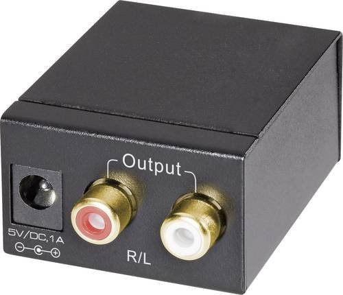 SpeaKa Professional AV Konverter SP-DAC-TKC Toslink zu Cinch Digital-Analog in Schwarz - Bild 1