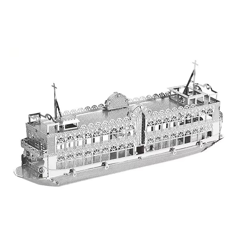 fradoo 3D-Metallpuzzle Typ 056 Corvette Rettungsboot Das Nautilus Militärkriegsschiff, Montagemodell, Metall, Grau - Bild 1