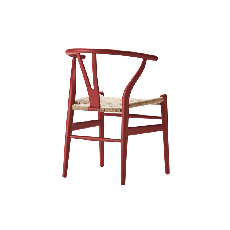 Carl Hansen & Søn CH24 Y Wishbone Stuhl Soft Edition von Ilse Crawford in Rot (lackiert) - Bild 2