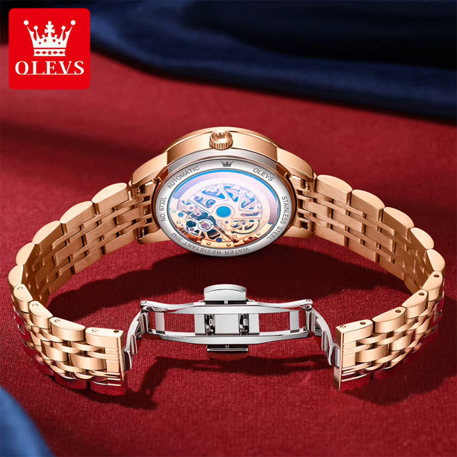 OLEVS Armbanduhr Automatik, Edelstahl, Bicolor, Damen - Bild 2