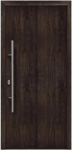 EcoStar Haustür Isopro IP 010 Eiche Dunkel B: 110 cm, H: 210 cm, DIN Links - Bild 1