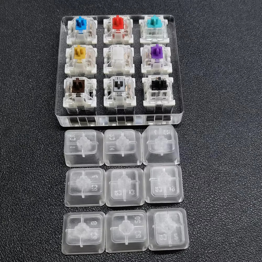 Outemu Schaltertester für mechanische Tastaturen mit 9 oder 12 Tasten in Blau, Silber, Weiß und Multicolour für Gaming-Switches - Bild 2
