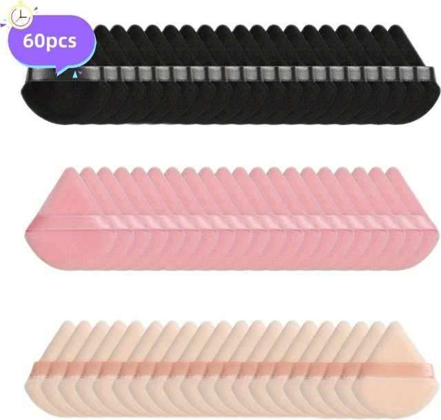 60-teiliges Velours-Puderquaste-Set, Pink, Unisex - Bild 1