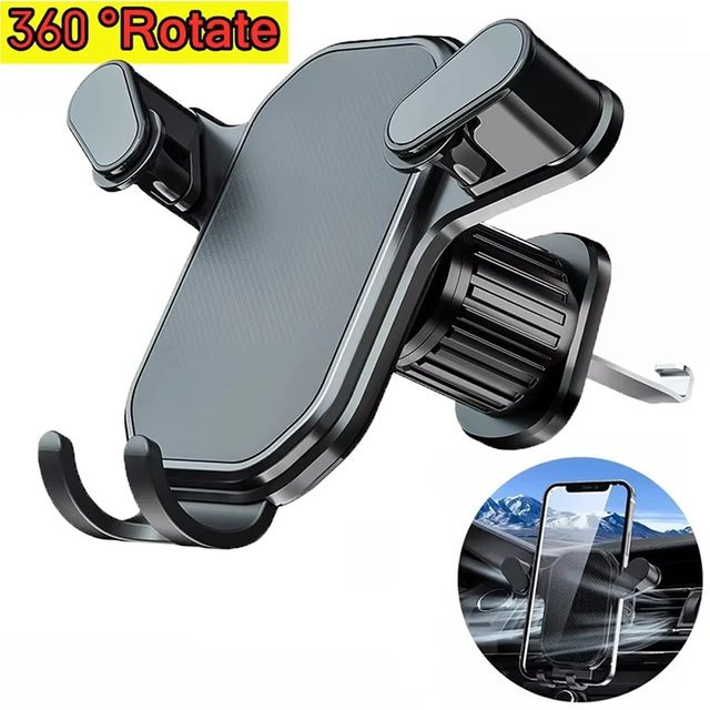 Mrgabwte Universal Handyhalterung für das Auto mit Luftauslass-Clip in Schwarz - Bild 1