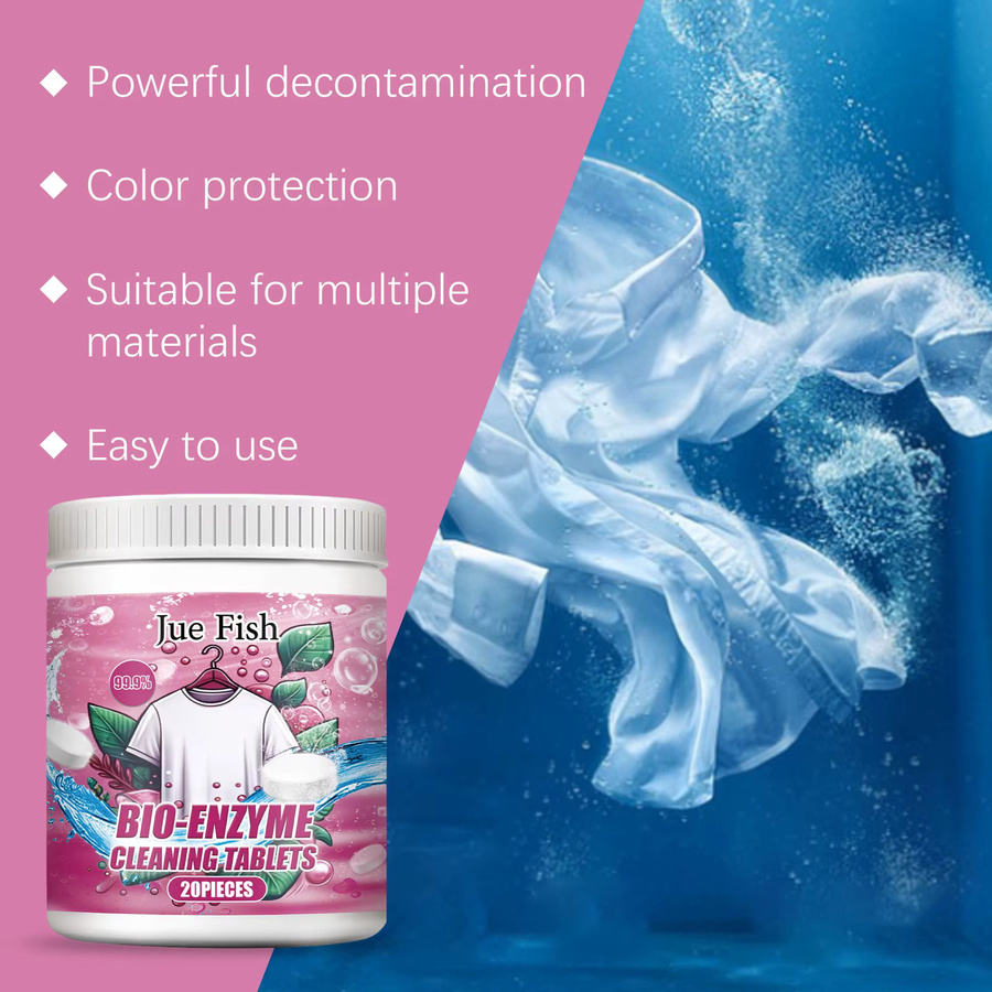 Jue-Fish Kleiderreinigungs-Brausetabletten auf Bio-Enzym-Basis zur Tiefenreinigung von Flecken - Bild 3