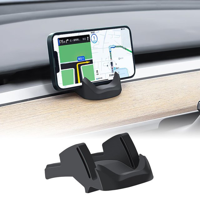 Tesla Modell 3 Highland 2017–2025 Autotelefonhalter aus flüssigem Silikonkautschuk für die Armaturenbrett-Entlüftung, Schwarz - Bild 1