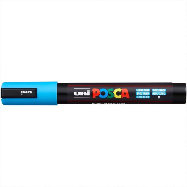 uni POSCA-Marker PC-5M Permanentmarker mit 1,8-2,5 mm Spitze in Hellblau - Bild 1