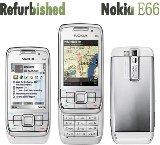Nokia E66 Mobiltelefon Refurbished in Grau mit WiFi und 3G Unterstützung - Bild 1