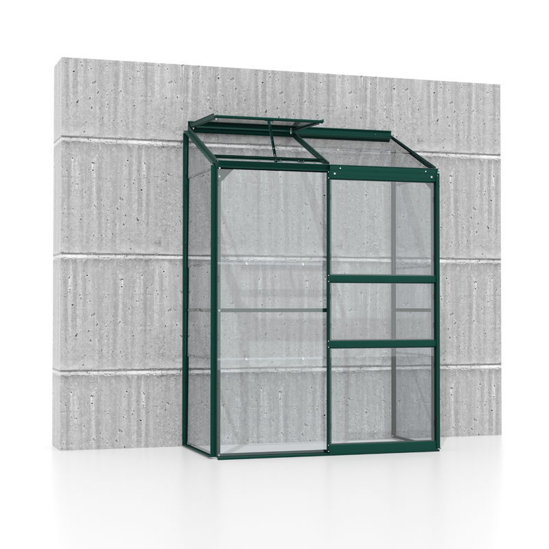 Vitavia Anlehn-Gewächshaus Styx 900 in Grün mit Polycarbonat-Verglasung und Aluminiumrahmen, B/H/T: 13,06 x 182,3 x 69,0 cm - Bild 2