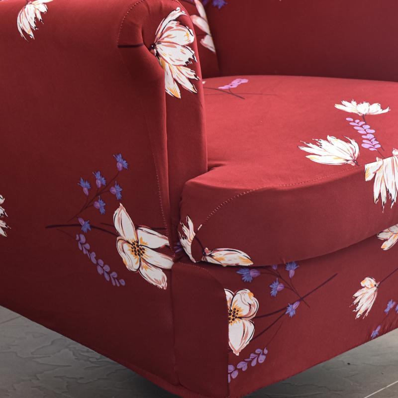 S-EMIGA Stretch-Sofabezug für Ohrensessel mit geometrischem Design, 1-teilig, elastisch und weich aus Polyester - Bild 2