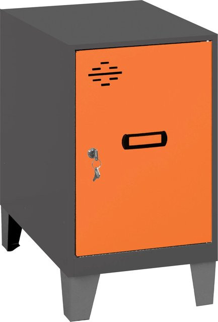 PROREGAL Schließfachwürfel AMEGO Spind mit Standfüßen, Farbe: Orange-Anthrazit, H x B x T: 57,5 x 40 x 50 cm - Bild 1