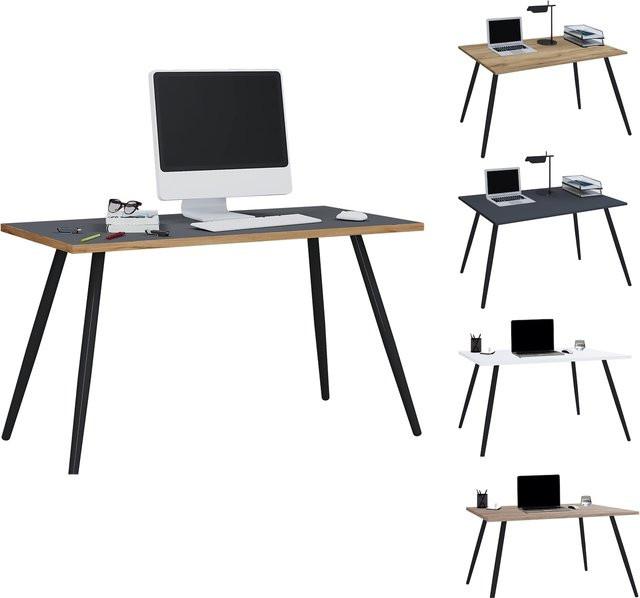 VCM Schreibtisch Salia im skandinavischen Retro Look, B/T: 138 x 50 cm - Bild 1