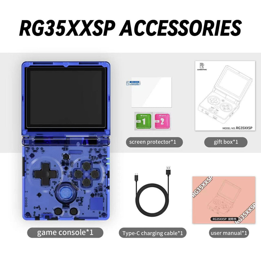 Anbernic RG35XXSP Handheld Retro Konsole mit 64GB in Grau mit Wi-Fi und Bluetooth - Bild 6