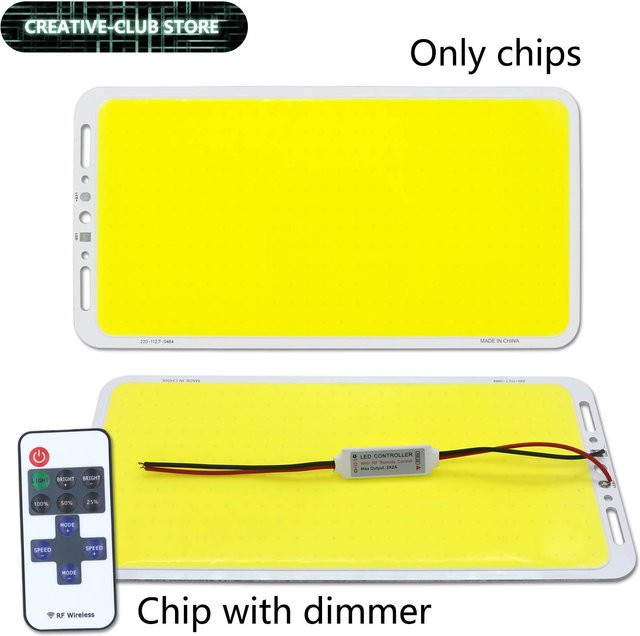 DT&ZM Dimmbares 100 W LED-COB-Lichtpanel in Warmweiß für Leselampen, Türkuppeln, Soffitten und Kennzeichenbeleuchtung (DC12V-14V) - Bild 1