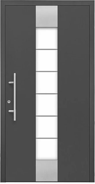 Splendoor Moderno M310/P Aluminium-Haustür mit Glaseinsatz, Anthrazit Metallic, Anschlag Links, Breite: 110 cm, Höhe: 210 cm - Bild 1
