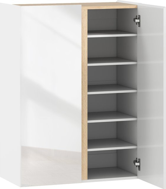 HOMCOM Schuhschrank mit 2 Hochglanz Türen und Soft-Close-Funktion, Weiß, B/T/H: 70 x 35 x 95 cm - Bild 1