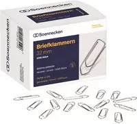 Soennecken Büroklammern in silberner Metall-Ausführung, 1.000 Stück pro Packung - Bild 1