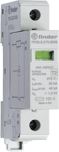 Finder Überspannungsschutz-Ableiter 7P.21.8.275.1020 für Verteilerschrank, 20 kA, Rot/Weiß - Bild 1