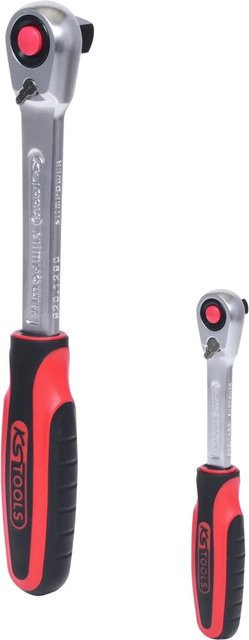 KS Tools SlimPOWER Umschaltknarren-Satz 2-teilig aus Chrome Vanadium in Silber, 1/4 Zoll und 1/2 Zoll - Bild 2