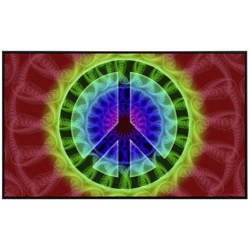 papermoon EcoHeat Infrarotheizung mit Psychedelischem Friedenszeichen in Bunt und Matt-Effekt mit App-Steuerung und Überhitzungsschutz - Bild 2
