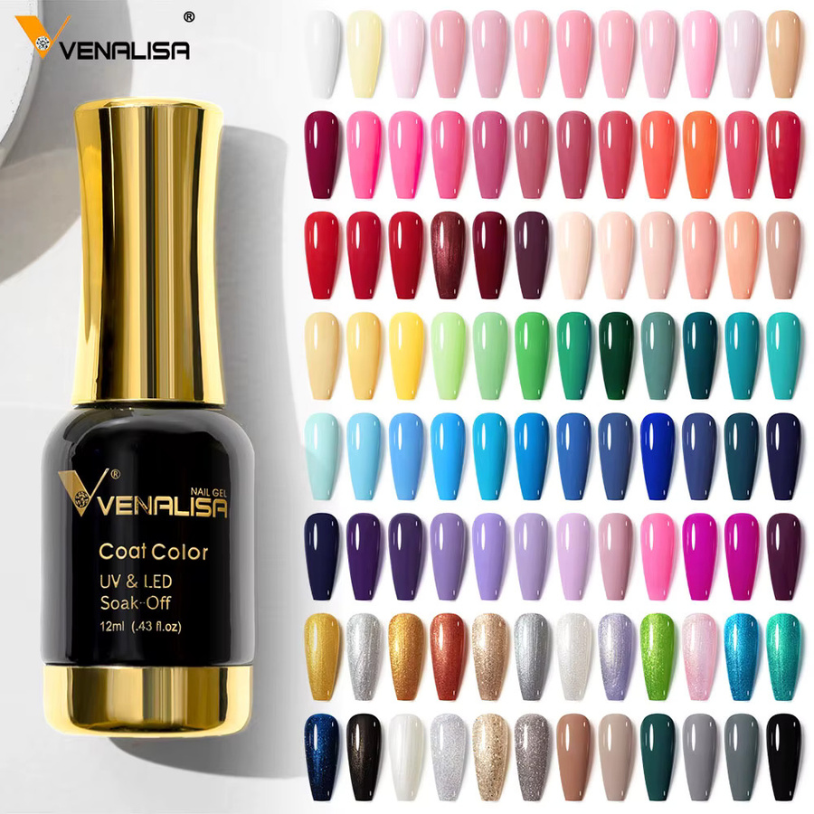 Venalisa Top Coat Nagellack Gel, Schwarz, Glänzend - Bild 1