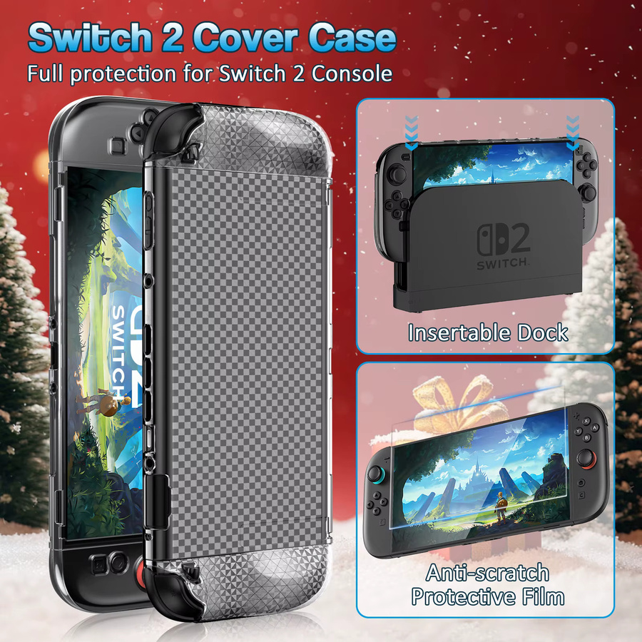 21 in 1 Zubehörset für Nintendo Switch 2 mit EVA Case in Schwarz - Bild 3