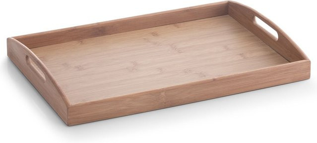 Serviertablett aus Bambus von Zeller Present in Beige und Braun mit Griffen, rechteckig - Bild 1